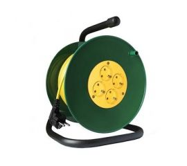 4 гнезда 3500Вт ПВС Силовые удл. на катушке с з/к