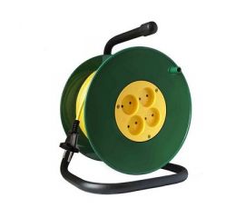 4 гнезда 4000Вт ПВС Силовые удл. на катушке