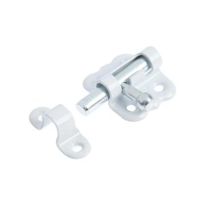 Задвижка накладная ЗТ2 пол. белый 75х47 (1/100)