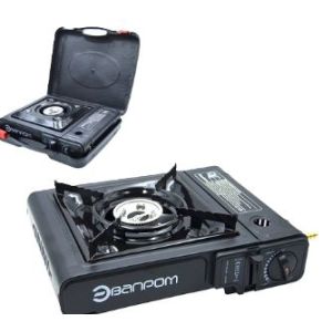 Плитка газовая портативная Чемодан пьезоподжиг с переходником 1/6