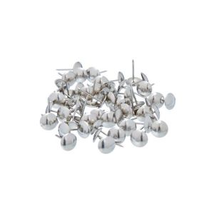 Гвозди мебельные в упаковке хром (75шт +/- 5шт) 11х15 10/100