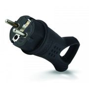 Вилка «UNIVersal» угловая с ушком c/з каучук 16А 250В IP44 0003 (еврослот) 40/240