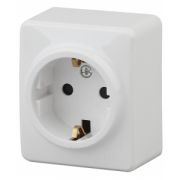 11-2203-01  ЭРА Розетка 2P+E Schuko, 16АХ-250В, ОУ, Эра Эксперт, белый (16/160)