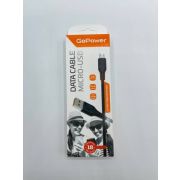 Кабель GoPower GP01M USB (m)-microUSB (m) 1.0м 2.4A ПВХ черный 18564