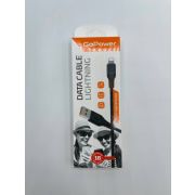 Кабель GoPower GP01L USB (m)-Lightning (m) 1.0м 2.4A ПВХ черный 18568