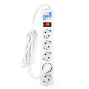 SPG-B-6-WHITE Фильтр-удлинитель Power Cube B 1.9 м 5 розеток (белый) 10А/2,2кВт(02669) /27***