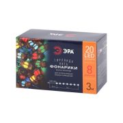 Гирлянды ENIN-3F ЭРА Гирлянда LED Нить Фонарики 3м мультиколор, 220V, IP20