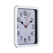 2223-001 (10) Часы настенные квадрат 22х22см, корпус белый «Фактура» «Рубин»