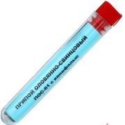 Припой Оловянно-Свинцовый в колбе ПОС-61 1 мм  8 гр с канифолью Смоленск 10/600