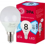 ЭРА RED LINE LED P45- 8W-840-E14 R шар нейтральный белый свет (10/100)*