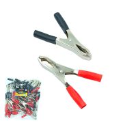 Зажим Крокодил  50А  L:100 мм (цена за пару черный/красный) 308-121 50/500