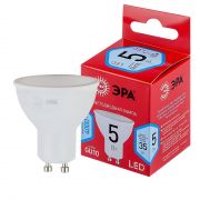 ЭРА RED LINE LED MR16- 5w-840-GU10 R софит нейтральный белый свет (10/100)