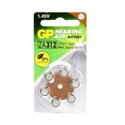 Элемент питания GP ZA312 BL6 Zinc Air 1.45V для слуховых аппаратов (6/60/300/3000)*