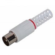 Штекер TV ЭРА  R-TV04  без пайки цвет белый (1/100/2500)