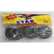 Металлическая губка/мочалка для посуды  20 гр. (упаковка 3 шт) ST-2357