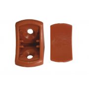 Уголок мебельный 24*24*20 с заглушкой пластмассса коричневый (1/200)