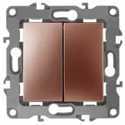 12-1106-14 ЭРА Переключатель двойной, 10АХ-250В, Эра12, медь ***ТМ