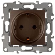 12-2101-13  ЭРА Розетка 2P+E Schuko, 16АХ-250В, Эра12, бронза