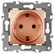 12-2101-14  ЭРА Розетка 2P+E Schuko, 16АХ-250В, Эра12, медь