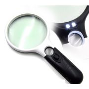 Лупа с подсветкой 3LED Ø90мм 6903А батарейки 3*ААА 10/100