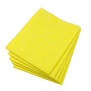 Салфетка из вискозы нетканная 30х38 см, (упаковка 5 шт) желтая 80г/м2