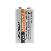 Элемент питания GoPower КРОНА 6F22 EXTRA Heavy Duty 9V Shrink 1 (1/10/200)