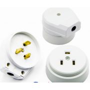 Разъем РШВШ 1 ф 32А АБС белый о/у 250V standart luxe  6/семьдесят два