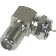 Переходник TV угловой (гнездо F - штекер F) 253-102 1/50/3000
