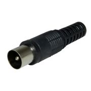 Штекер ТV пластмассовый черный JAPAN Light 255-109 1/50*