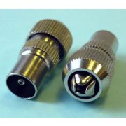 Штекер ТV металлический с обжимной гайкой 255-120 1/50*