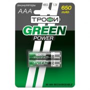 Аккумуляторная батарея ТРОФИ HR03-2BL 650mAh (20/240/17280)