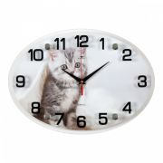 2434-973 (10) Часы настенные овал «Я проснулся»