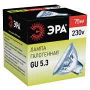 ЭРА Лампа галогенная GU5.3-JCDR (MR16) -75W-230V-Cl (10/200)