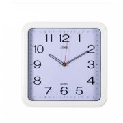 7667 W (10) Часы настенные квадрат 29х29см, корпус белый «Классика»