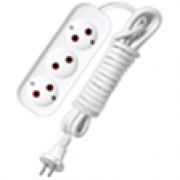 9631965 Удлинитель «UNIVersal» Е-203 ПВС 2*0,75 3гн. б/з 5м (еврослот) 10Ам 2300Вт/40