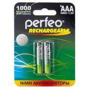 Perfeo AAA1000mAh/2BL  Аккумулятор пластик 60/240