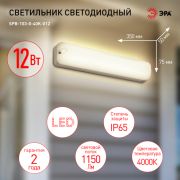 Светильник ЖКХ светодиодный ЭРА SPB-103-0-40K-012 12Вт 4000K 1080Лм IP65 350х75х50 1/40