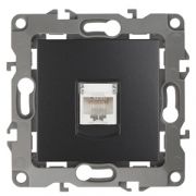 12-3107-05  ЭРА Розетка информационная RJ45, Эра12, антрацит /10