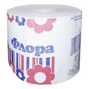 Туалетная бумага «Флора», белая, без втулки (1/40)