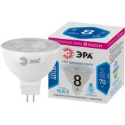 ЭРА LED STD MR16- 8w-840-GU5.3 Lense, линзованная, софит нейтральный белый свет (10/100)