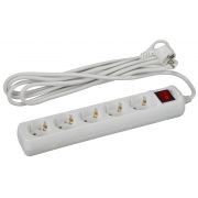 UX-5es-1,5m-3x0.75 Удлин-ль ЭРА с з/к, с выкл, 5 гн 1,5м ПВС 3x0.75мм2 10А (20/600)*