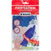 Латексные перчатки прочные L Komfi Арт HB003G 1/12/144