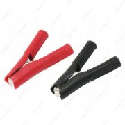 Зажим Крокодил  50А в резиновой изоляции 308-450 (цена за пару черный/красный) 50/200