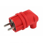 Вилка ЭРА V9-RED-IP44 каучуковая с/з 90 град 16A IP44 красная(35/350/2100)