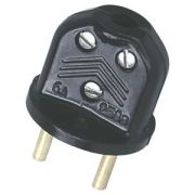 Вилка универсальная (TUNA 325C) карболитовая плоская 6А 250V 1/20/800