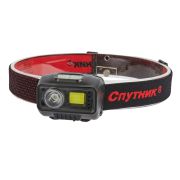 Фонарь аккум. диод. налобный SL517, Спутник 5 реж., 3W XPG CREE+3WCOB, 550Lm 80м USB IP44 63*45*39