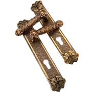 Ручка для входной двери на планке (комплект) Tiffany цвет кофе (8524-24 MKF) 1/20