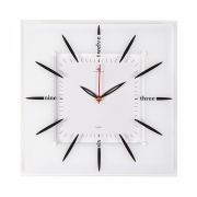 3636-003 Часы настенные квадрат 35x35см, корпус белый «Абстракция» «Рубин» (10)***