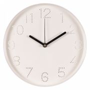 2520-001 Часы настенные d=25см, корпус белый «Классика» Рубин***