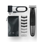 Триммер электрический Braun XT5200 6 насадок, чехол, черный/серебристый, для лица и тела